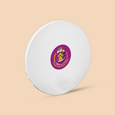 12-inches Round White Canvas Board